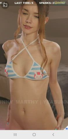 Bunny Camgirl Masturbating gif