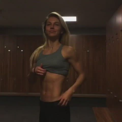 abs fit fitness muscles muscular girl gif