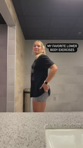 blonde bubble butt fitness gym muscular girl pawg workout gif
