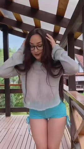 boobs brunette pawg tiktok tits gif