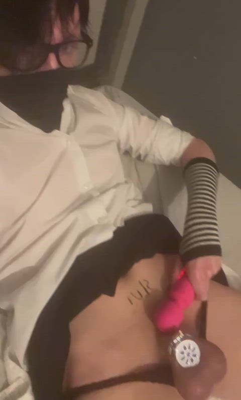 caged chastity cum femboy sissy gif