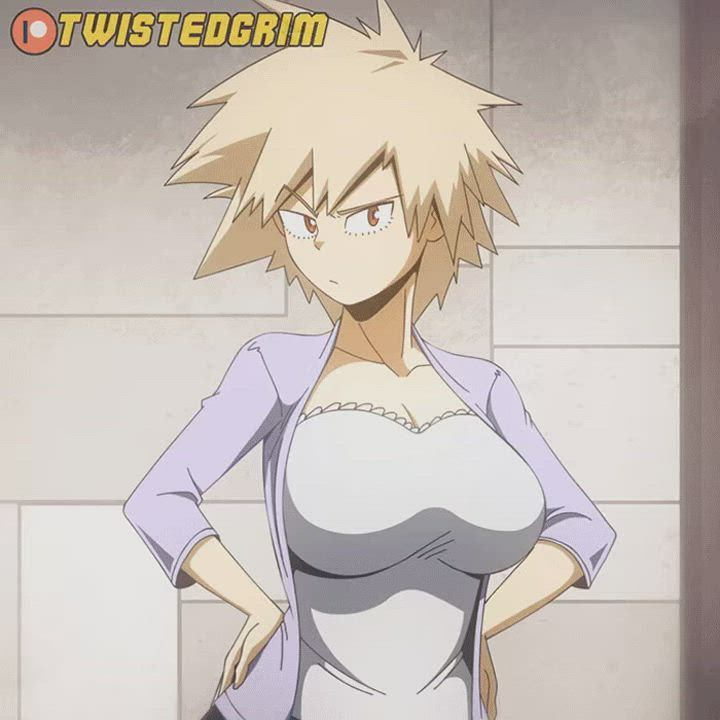 Anime Big Tits Blonde Boobs Bouncing Tits Flashing Hentai Huge Tits Rule34 gif