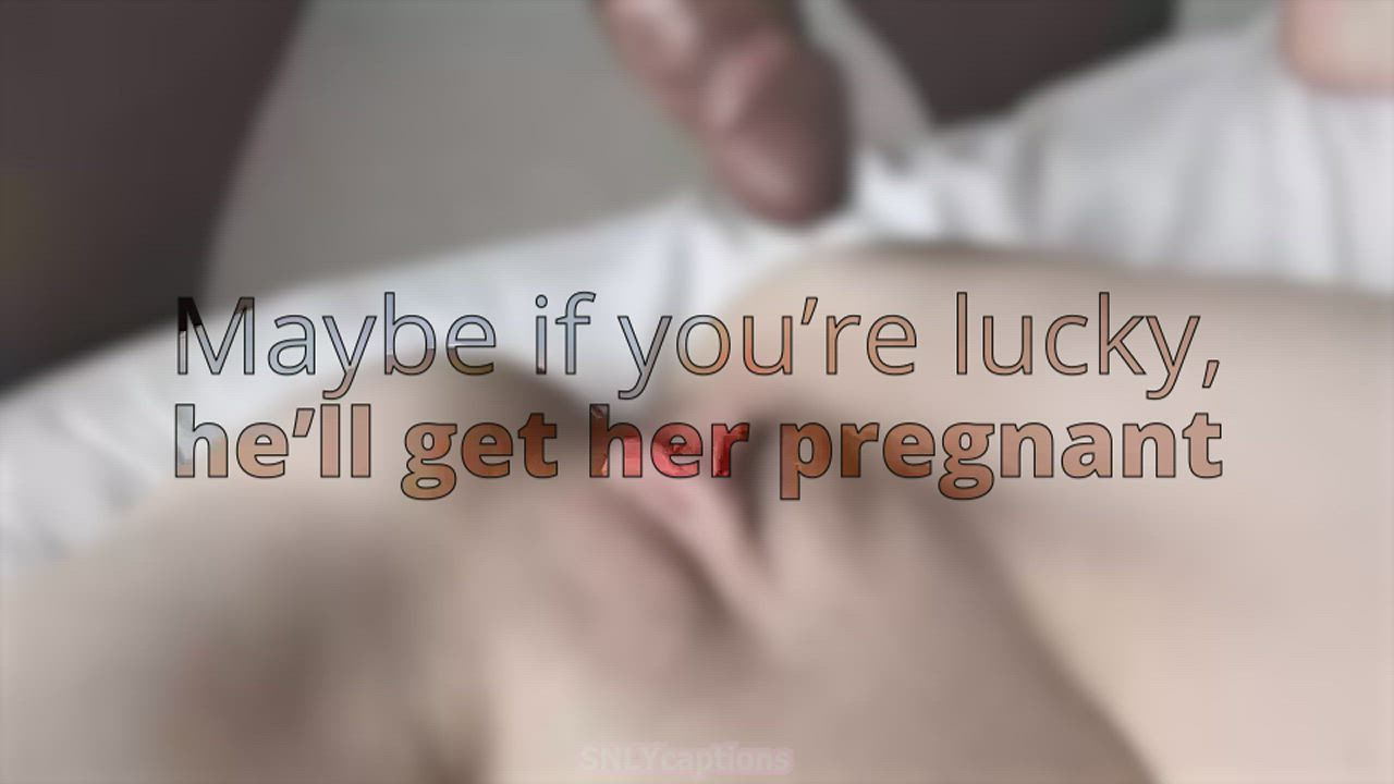 BBC Bareback Caption Cuckold Hotwife Interracial Pregnant Sharing gif