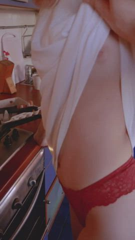 Alt College Redhead Tease Tight Ass Tits gif