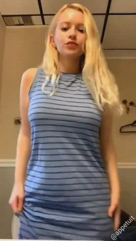 Amateur Blonde Strip Webcam gif