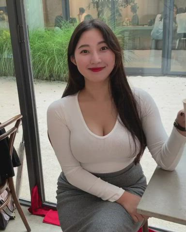 asian big tits boobs curvy korean tits gif