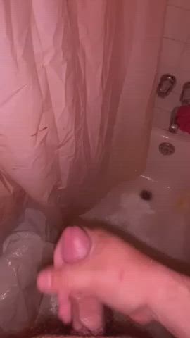 bwc cock ring jerk off shower gif