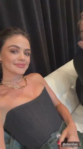 cleavage lucy hale natural tits gif