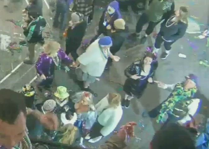 sexy woman flashing boobs for beads on bourbon street