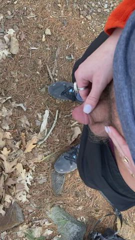 peeing in the woods is better with friends