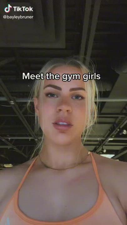 Fitness Gym Muscular Girl TikTok gif