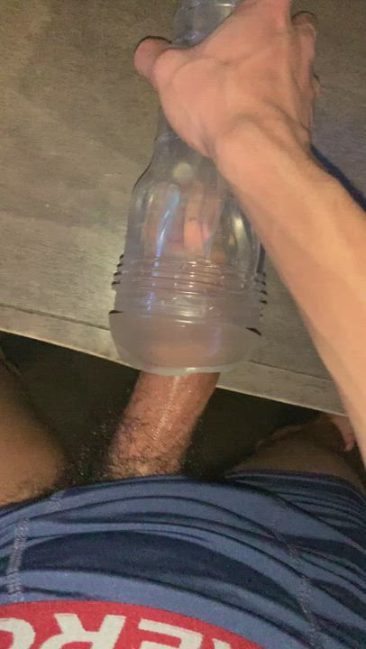 BBC Cock Milking Fleshlight gif