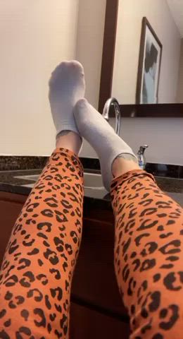 foot fetish leggings socks gif