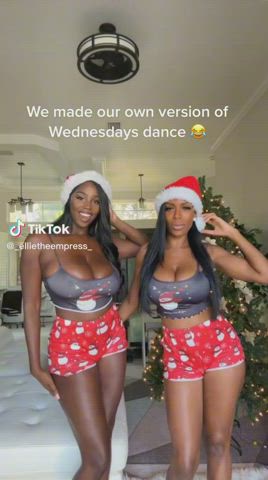 big tits christmas cleavage jiggling gif