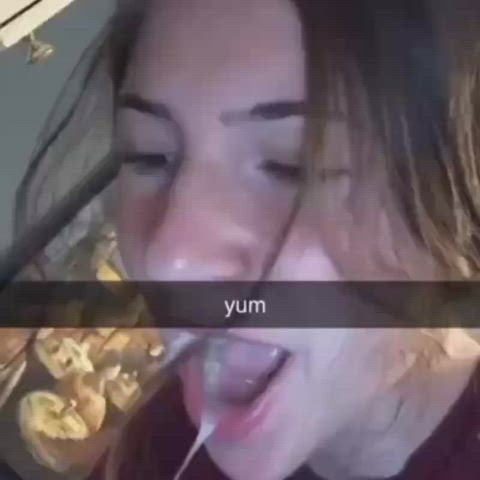 Cum Cum Swallow Spit gif