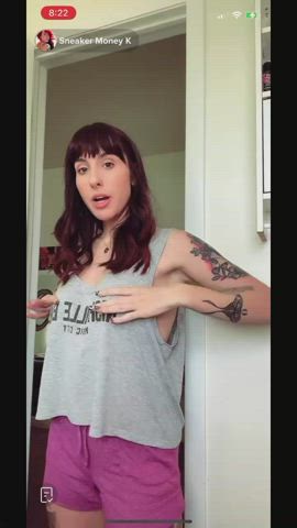 accidental big tits nipple nipslip tiktok tits gif