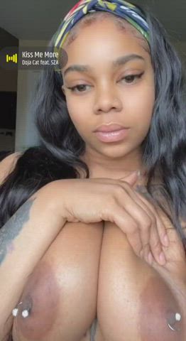 Areolas Big Tits Cute Ebony Nipples Tattoo gif