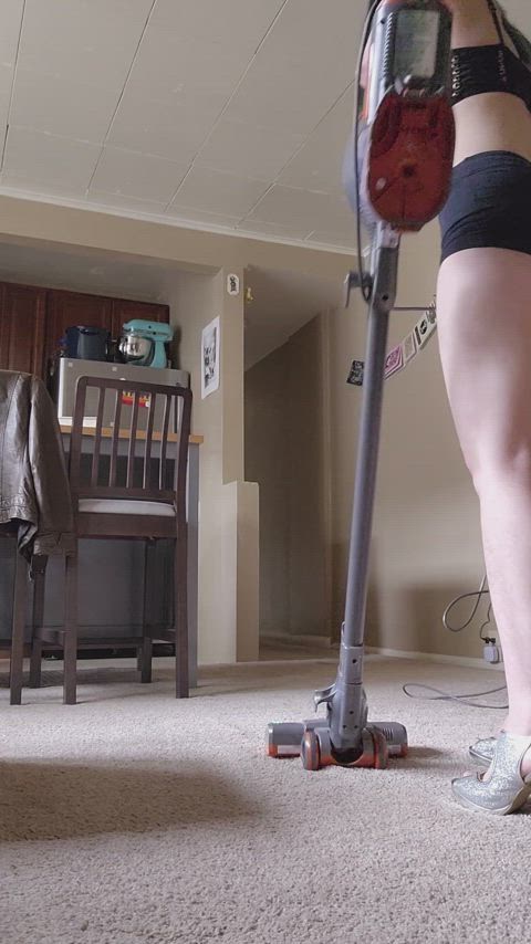 Cleaning in heels