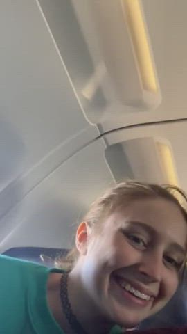 airplane blowjob laney grey public gif