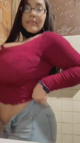 Bubble Butt Jiggling Latina Panties Public gif