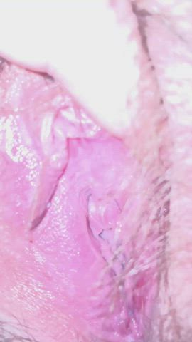 Closeup of wifey’s wet and creamy pussy