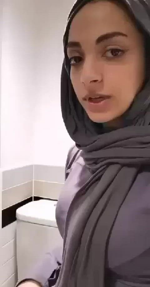 bathroom blowjob hijab gif