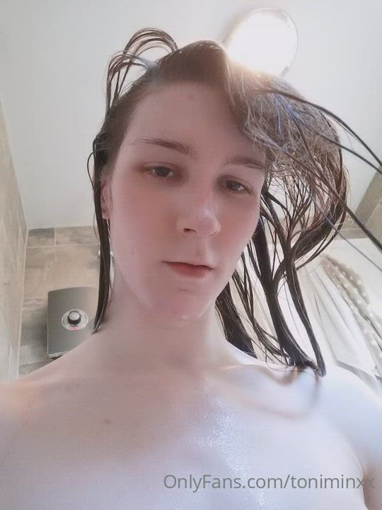 Bathtub Big Dick Cute Erection Trans gif