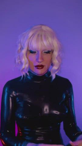 catsuit cosplay fetish latex latex gloves onlyfans rubber gif