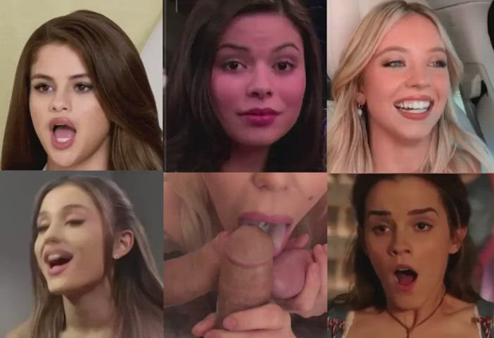 Who's slutty mouth WYR have stuffed full with cock (Selena, Miranda, Sydney, Ariana,