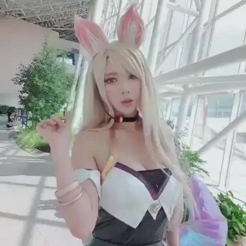 Asian Cosplay Cute Korean Model gif