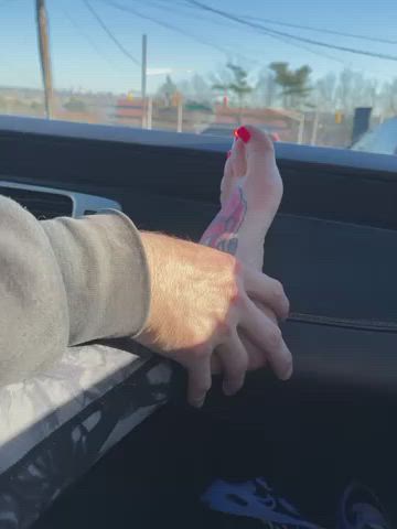 foot fetish public toes gif