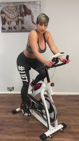 ass booty busty dildo riding sex toy slapping thick trainer gif