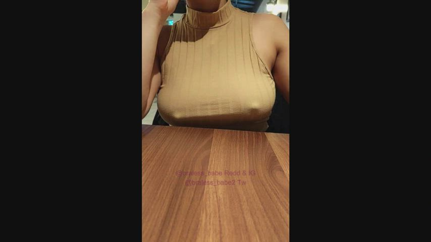 big tits boobs braless gif