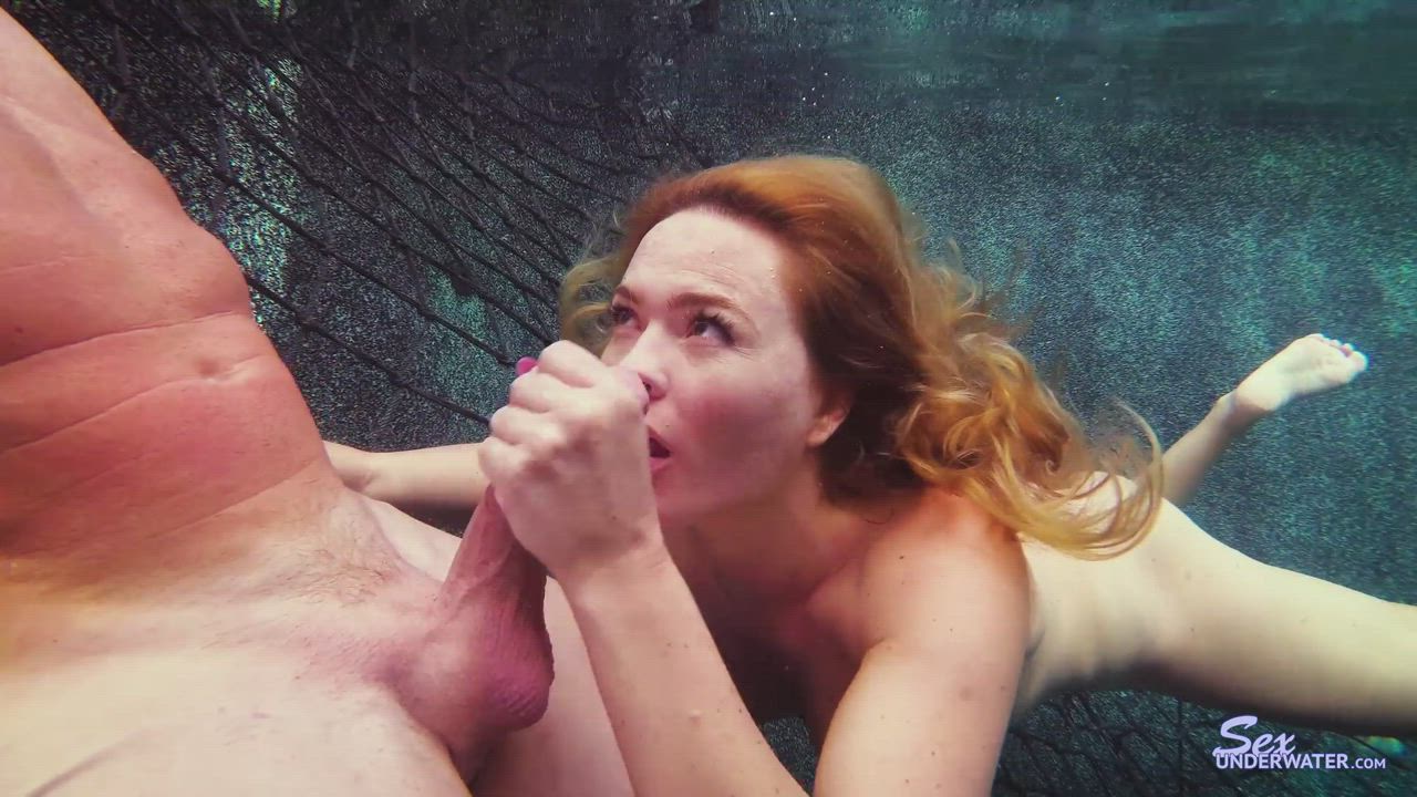 Underwater cumshot