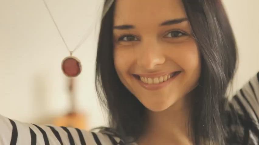 Brown Eyes Cute Eye Contact Innocent Katie Fey Non-nude Pretty Smile gif