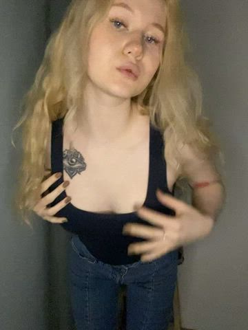 Blonde Curly Hair OnlyFans gif