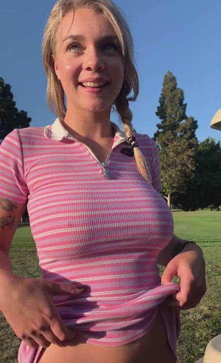 Gabbie Carter playing Golf