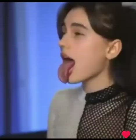 ahegao cute long tongue pretty tongue fetish gif