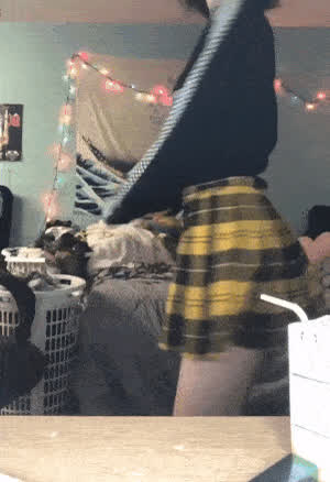 ass panties pants skirt upskirt gif