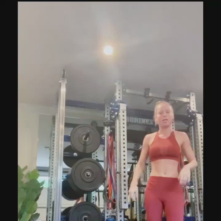 Brie Larson Workout Yoga Pants gif