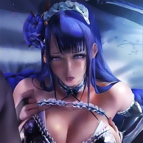 animation anime big tits boobs fetish hentai japanese maid moaning orgasm gif