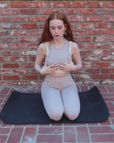 celebrity madelaine petsch model stretching gif