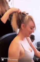 boobs cleavage kaley cuoco gif