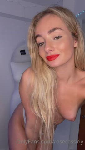 Amateur Blonde OnlyFans Panties Petite Small Tits Solo Tease Teen gif