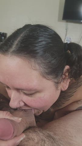 amateur bbw blowjob brunette cock cute deepthroat latina milf pov gif