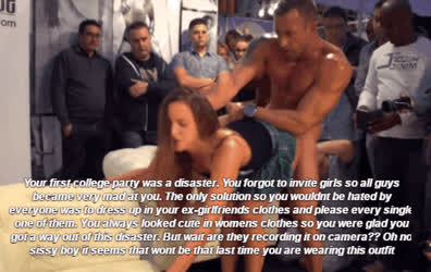 Caption Gangbang Sissy gif