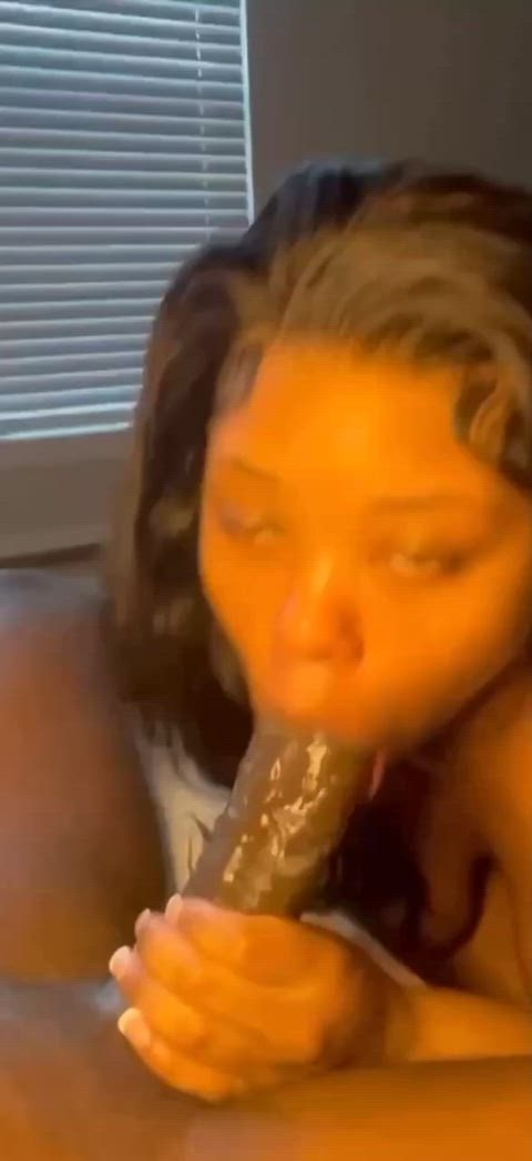 blowjob ebony sloppy ebony-couples gif