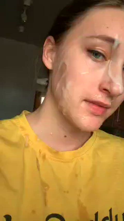 amateur cum facial gif