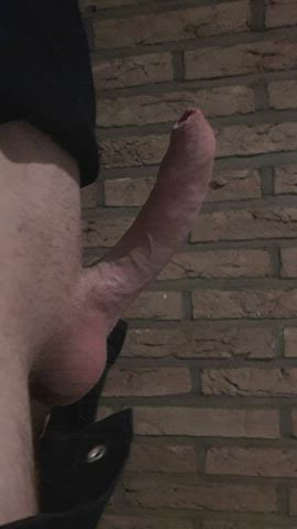 Cock head reveal, slow stroking &amp; ball squeezing at work