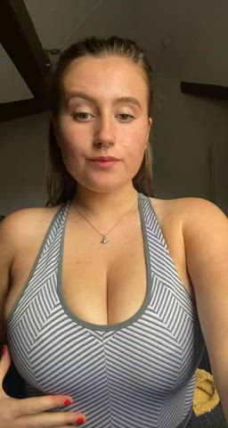 20 Years Old Big Tits Titty Drop gif